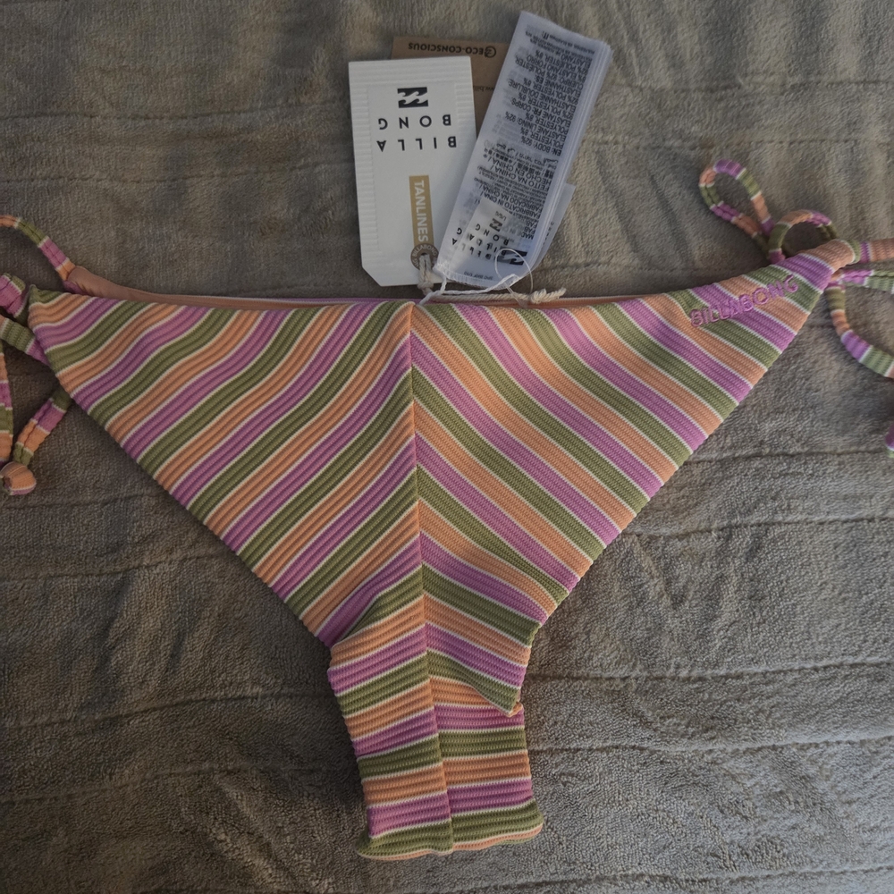 Billabong Striped Bottoms - Pink, Green, and Yellow